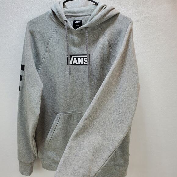 Vans Hoodie Sweatshirt Mens Small Pullover Versa Gray Black Checkerboard Skate - Picture 5 of 12